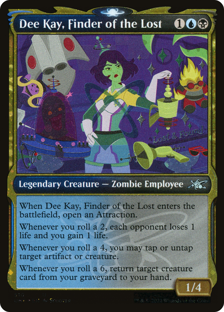 Dee Kay, Finder of the Lost (Galaxy Foil) (UNF-510) [Unfinity] (Showcase) Foil MTG Single Wizards of the Coast