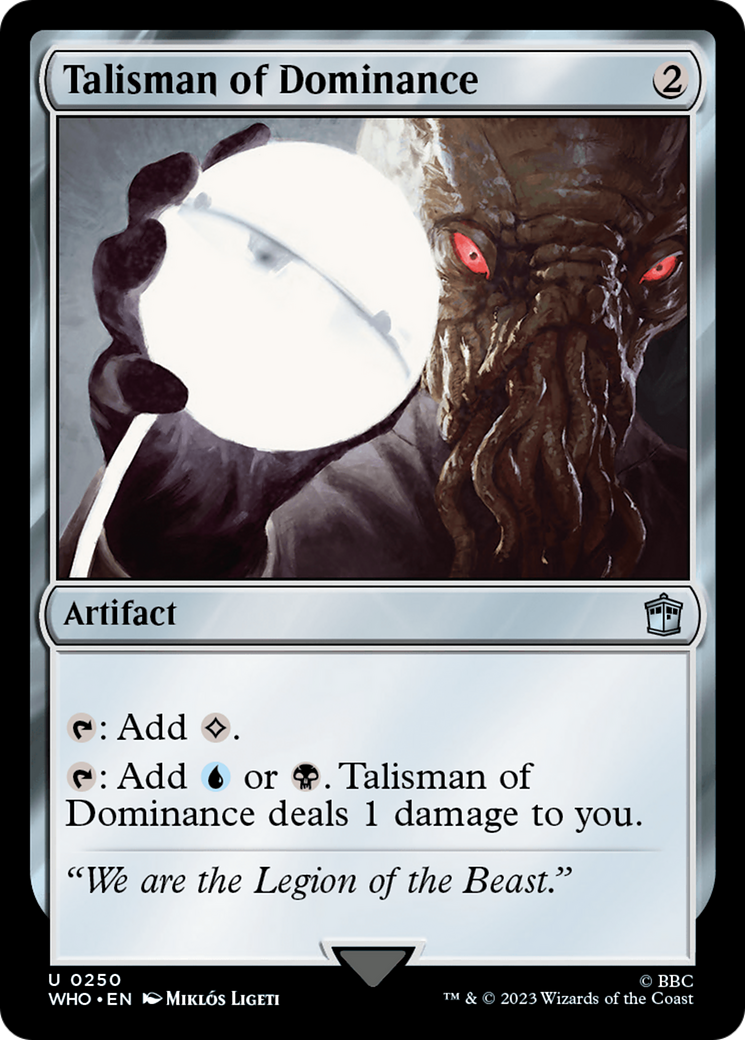 Talisman of Dominance (WHO-250) [Doctor Who] Foil MTG Single Wizards of the Coast
