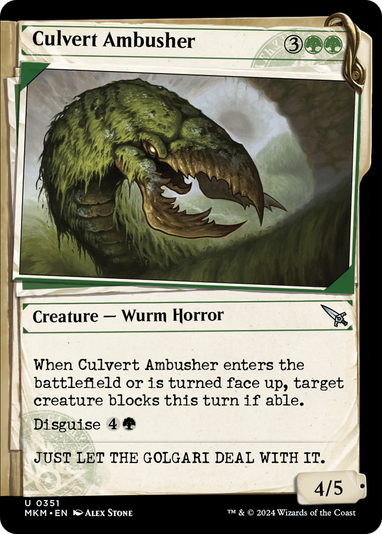 Culvert Ambusher (MKM-351) [Murders at Karlov Manor] (Showcase) MTG Single Wizards of the Coast