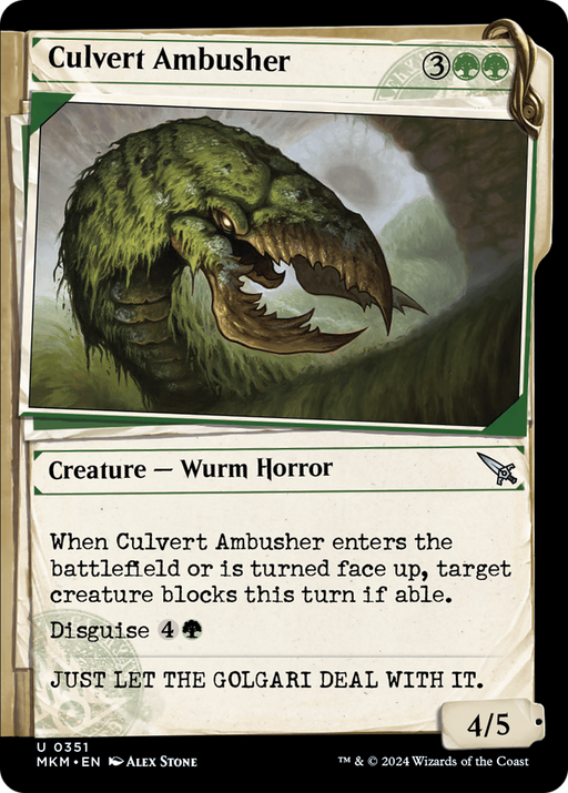 Culvert Ambusher (MKM-351) [Murders at Karlov Manor] (Showcase) Foil MTG Single Wizards of the Coast
