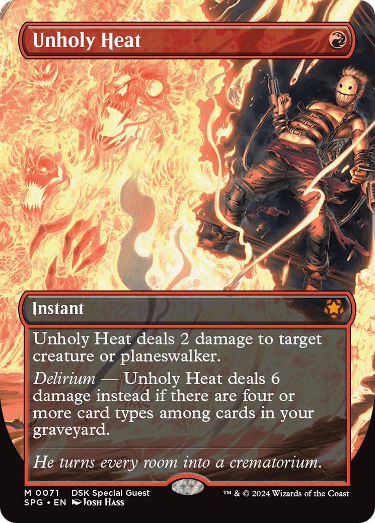 Unholy Heat (SPG-071) [Special Guests] (Borderless) Foil MTG Single Wizards of the Coast