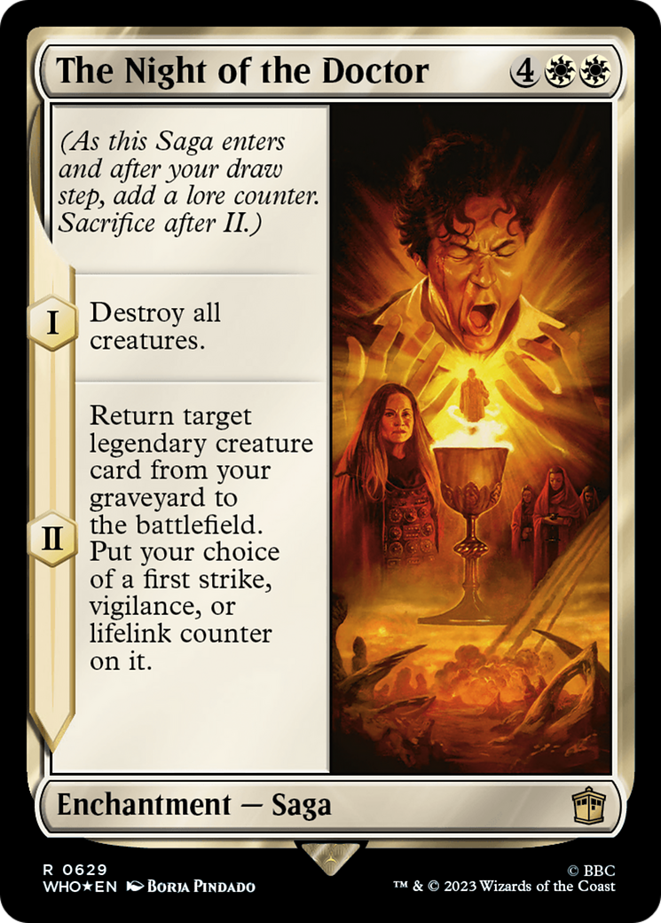 The Night of the Doctor (Surge Foil) (WHO-629) [Doctor Who] Foil MTG Single Wizards of the Coast
