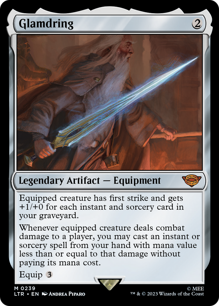 Glamdring (LTR-239) [The Lord of the Rings: Tales of Middle-earth] Foil MTG Single Wizards of the Coast