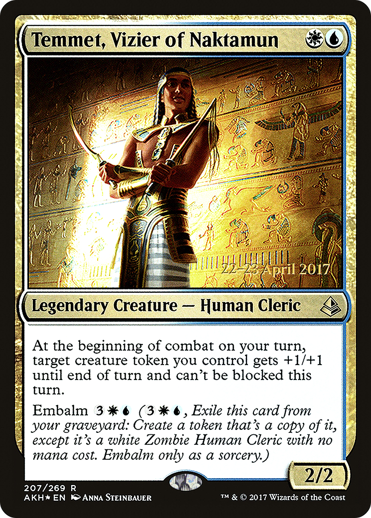 Temmet, Vizier of Naktamun (PRE-207) [Amonkhet Promos] Foil MTG Single Wizards of the Coast