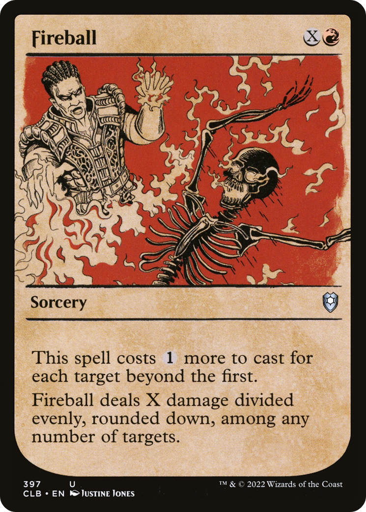 Fireball (CLB-397) [Commander Legends: Battle for Baldur's Gate] (Showcase) MTG Single Wizards of the Coast