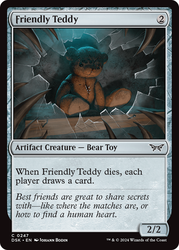 Friendly Teddy (DSK-247) [Duskmourn: House of Horror] Foil MTG Single Wizards of the Coast
