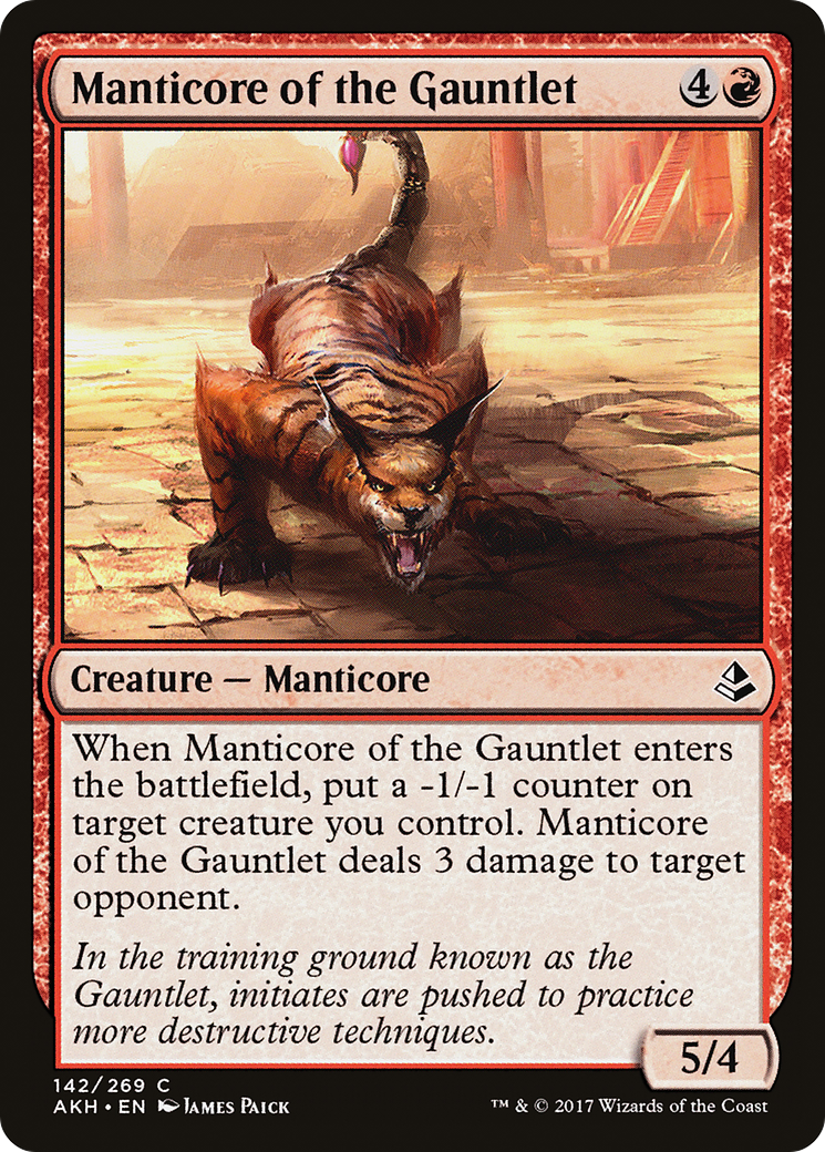 Manticore of the Gauntlet (AKH-142) [Amonkhet] Foil MTG Single Wizards of the Coast