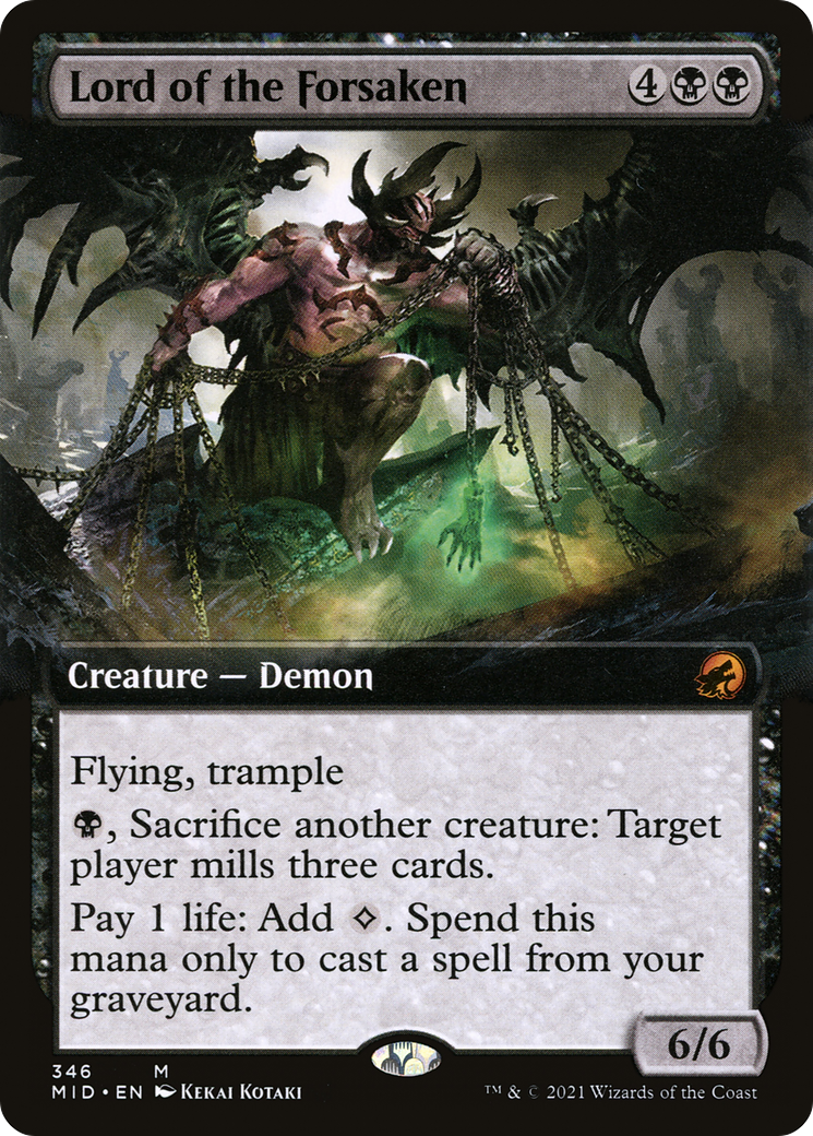 Lord of the Forsaken (MID-346) [Innistrad: Midnight Hunt] (Extended Art) Foil MTG Single Wizards of the Coast