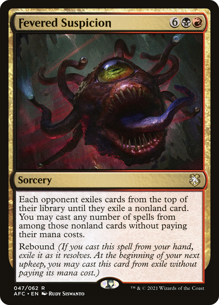 Fevered Suspicion (AFC-047) [Forgotten Realms Commander] MTG Single Wizards of the Coast