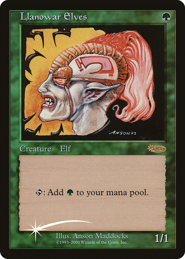Llanowar Elves (FNM-011) [Misc] Friday Night Magic 2000 Foil MTG Single Wizards of the Coast