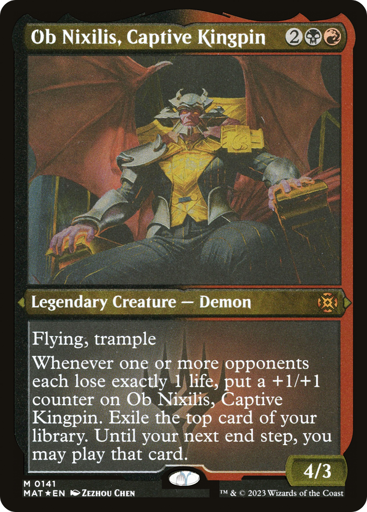 Ob Nixilis, Captive Kingpin (MAT-141) [March of the Machine: The Aftermath] Etched Foil MTG Single Wizards of the Coast
