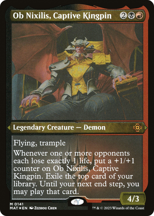 Ob Nixilis, Captive Kingpin (MAT-141) [March of the Machine: The Aftermath] Etched Foil MTG Single Wizards of the Coast