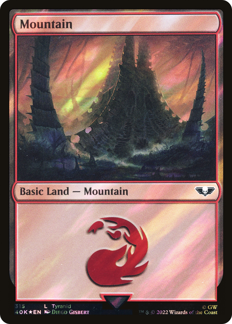 Mountain (40K-315★) [Warhammer 40,000 Commander] Foil MTG Single Wizards of the Coast