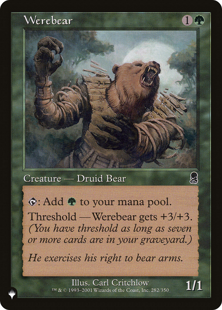 Werebear (LIST-ODY-282) [Mystery Booster] The List MTG Single Wizards of the Coast