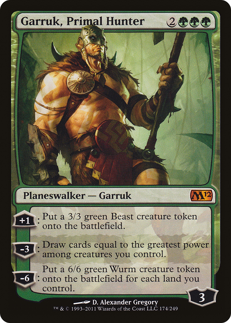 Garruk, Primal Hunter (M12-174) [Magic 2012] Foil MTG Single Wizards of the Coast