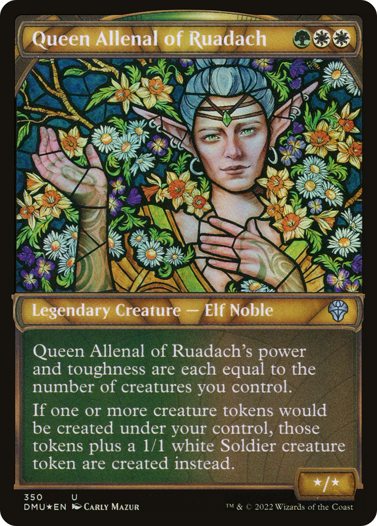 Queen Allenal of Ruadach (Textured Foil) (DMU-350) [Dominaria United] (Showcase) Foil MTG Single Wizards of the Coast