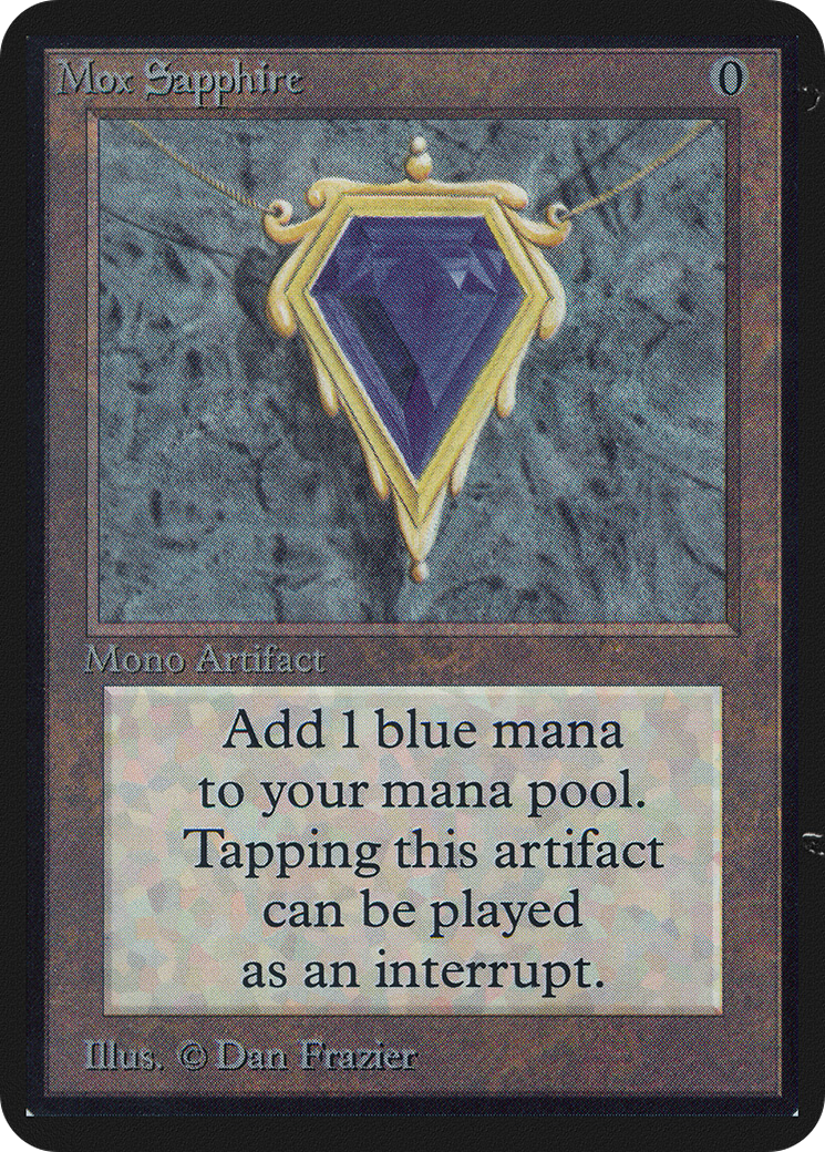 Mox Sapphire (LEA-265) [Oldschool] Limited Edition Alpha MTG Single Wizards of the Coast