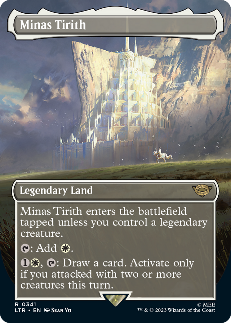 Minas Tirith (0341) (LTR-341) [The Lord of the Rings: Tales of Middle-earth] (Borderless) MTG Single Wizards of the Coast