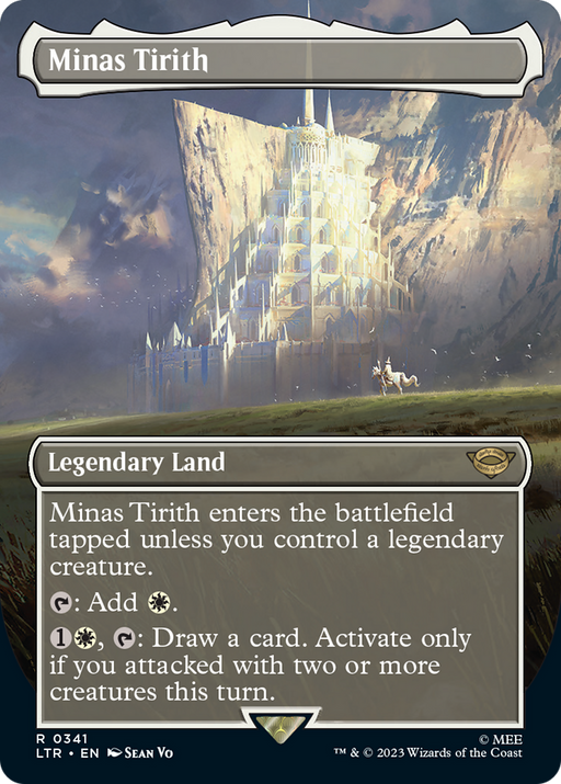 Minas Tirith (0341) (LTR-341) [The Lord of the Rings: Tales of Middle-earth] (Borderless) MTG Single Wizards of the Coast