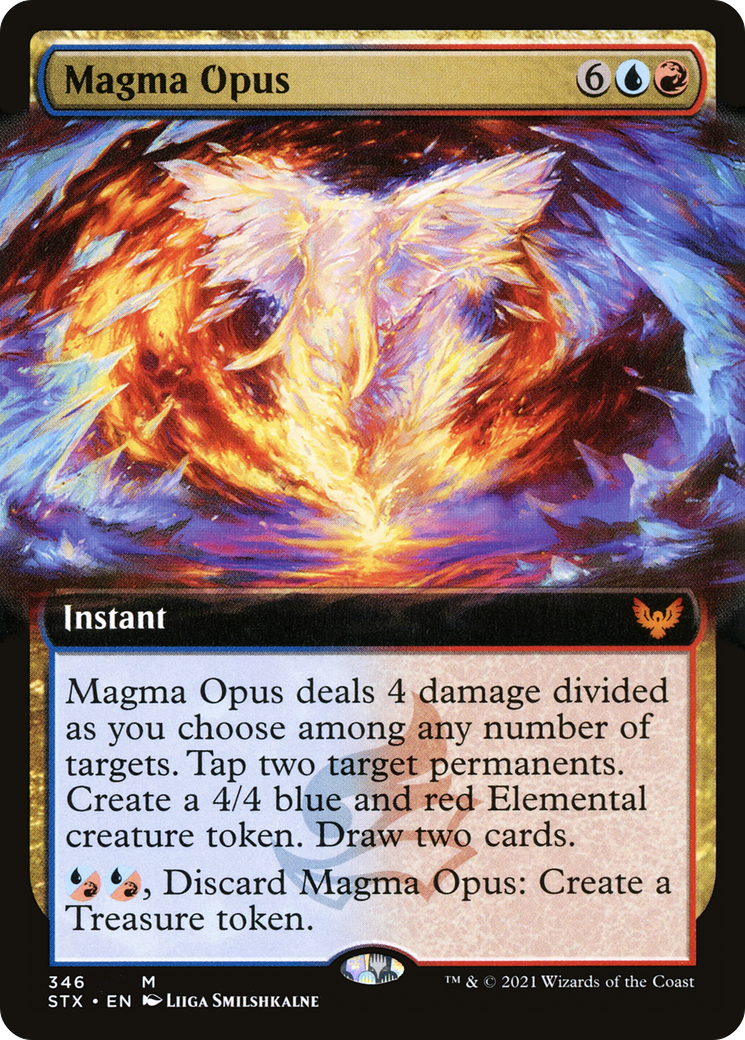Magma Opus (STX-346) [Strixhaven: School of Mages] (Extended Art) MTG Single Wizards of the Coast