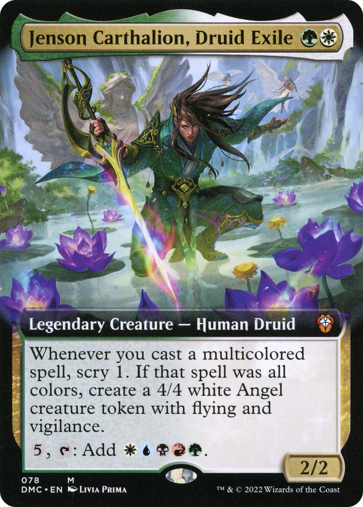 Jenson Carthalion, Druid Exile (DMC-078) [Dominaria United Commander] (Extended Art) Foil MTG Single Wizards of the Coast