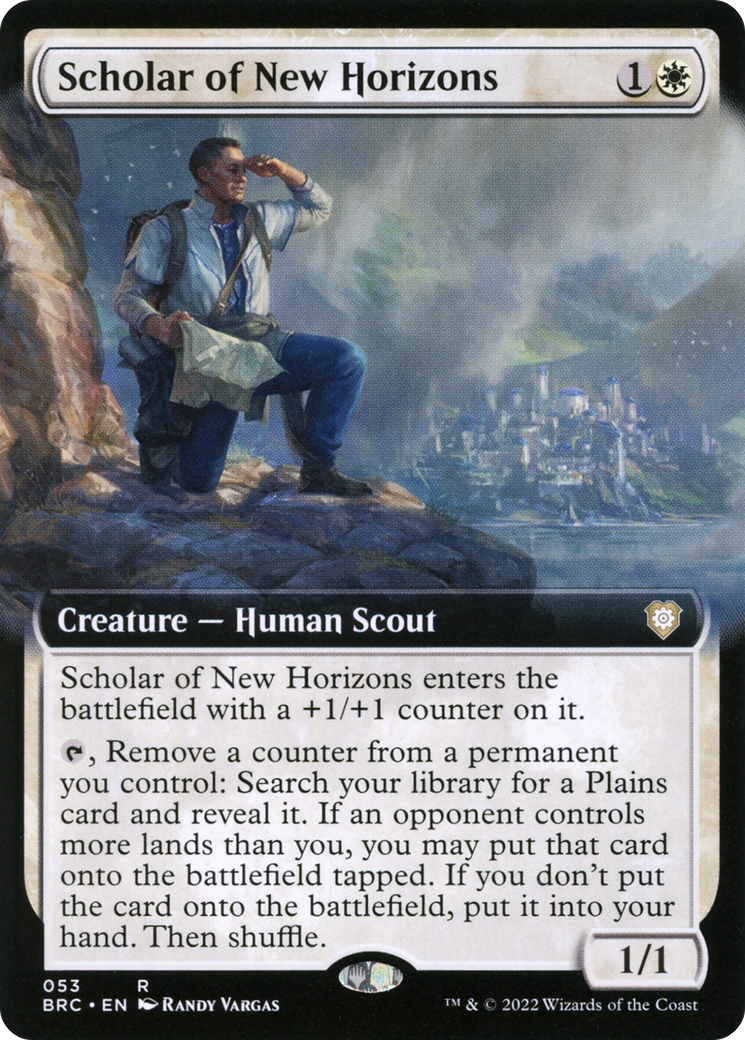 Scholar of New Horizons (BRC-053) [The Brothers' War Commander] (Extended Art) MTG Single Wizards of the Coast