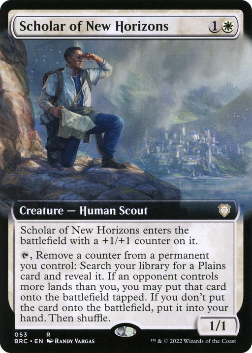 Scholar of New Horizons (BRC-053) [The Brothers' War Commander] (Extended Art) MTG Single Wizards of the Coast