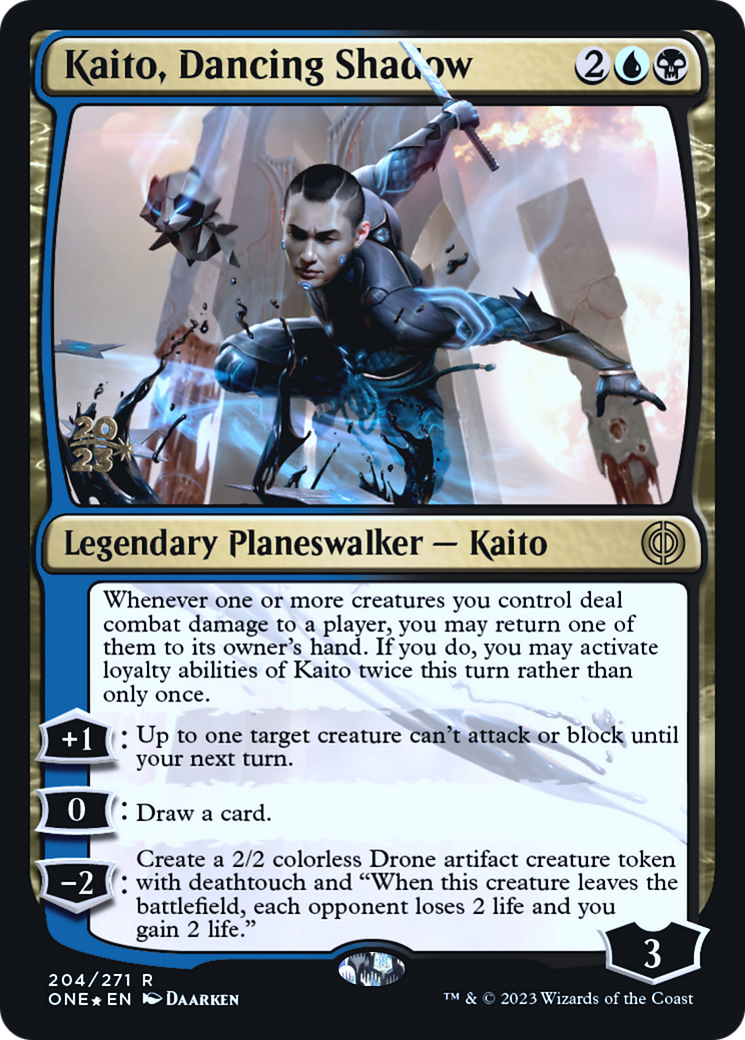 Kaito, Dancing Shadow (PRE-204) [Phyrexia: All Will Be One Promos] Foil MTG Single Wizards of the Coast