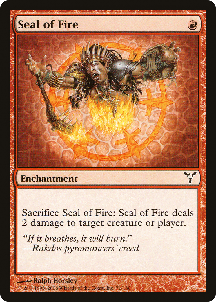 Seal of Fire (DIS-071) [Dissension] Foil MTG Single Wizards of the Coast