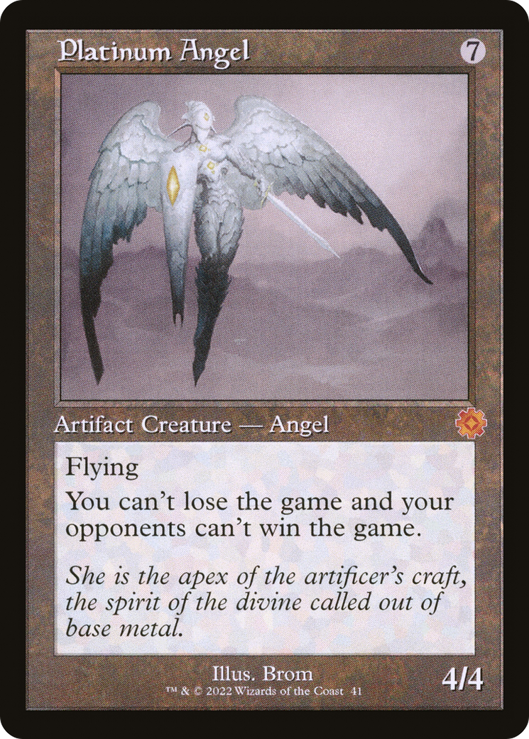 Platinum Angel (Retro) [The Brothers' War Retro Artifacts] MTG Single Magic: The Gathering