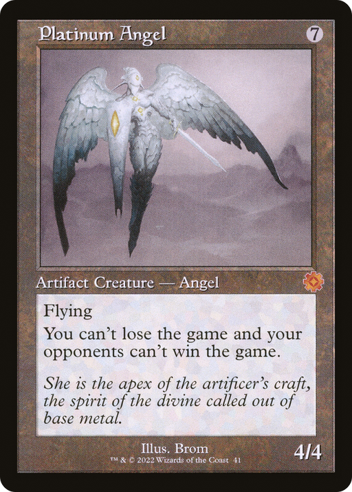 Platinum Angel (BRR-041) [The Brothers' War Retro Artifacts] MTG Single Wizards of the Coast