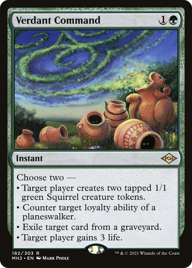 Verdant Command (MH2-182) [Modern Horizons 2] MTG Single Modern Horizons 2