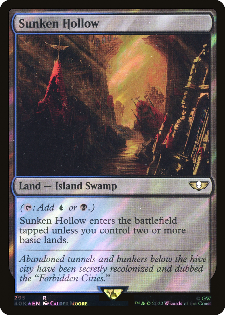 Sunken Hollow (40K-295★) [Warhammer 40,000 Commander] Foil MTG Single Wizards of the Coast