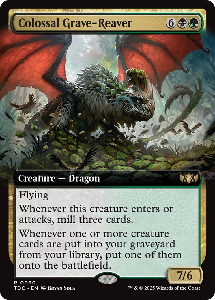 Colossal Grave-Reaver (TDC-090) [Commander: Tarkir: Dragonstorm] (Extended Art) MTG Single Wizards of the Coast