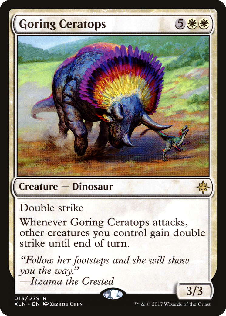 Goring Ceratops (XLN-013) [Ixalan] Foil MTG Single Wizards of the Coast