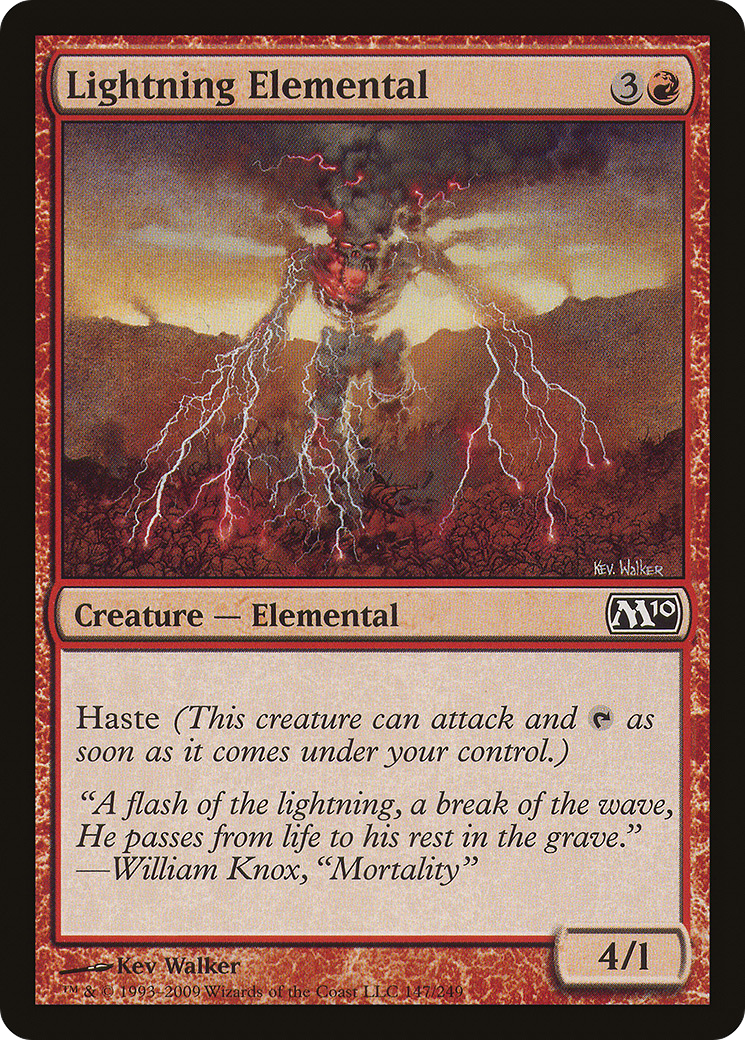 Lightning Elemental (M10-147) [Magic 2010] MTG Single Wizards of the Coast