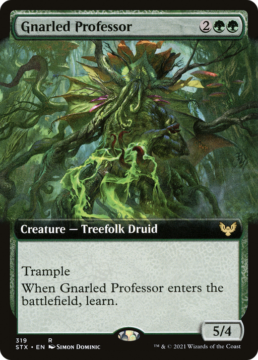Gnarled Professor (STX-319) [Strixhaven: School of Mages] (Extended Art) Foil MTG Single Wizards of the Coast