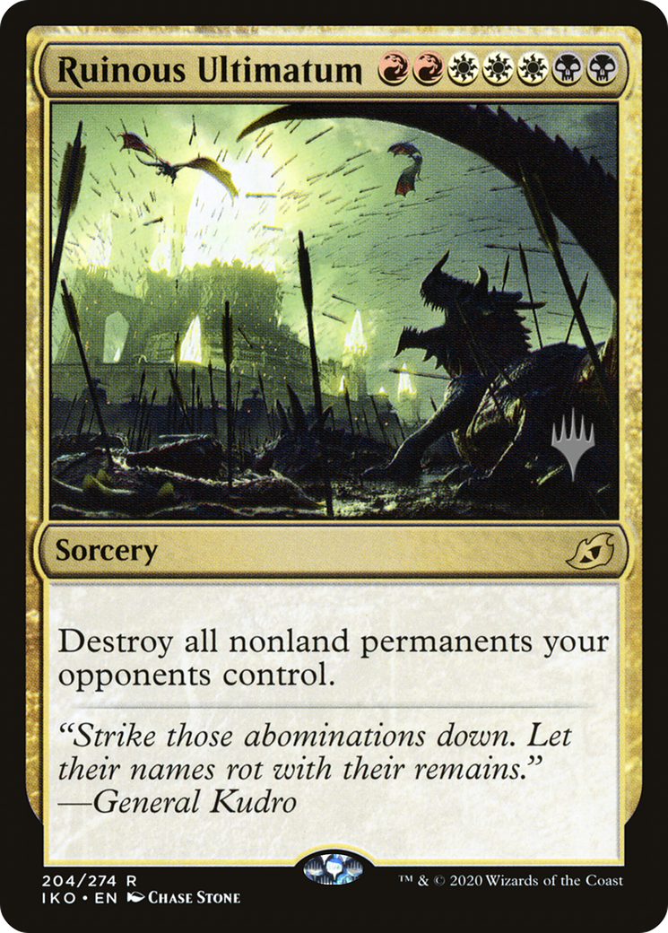 Ruinous Ultimatum (PPIKO-204) [Ikoria: Lair of Behemoths Promos] Foil MTG Single Wizards of the Coast