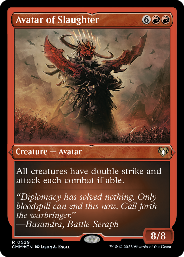 Avatar of Slaughter (CMM-529) [Commander Masters] Etched Foil MTG Single Wizards of the Coast