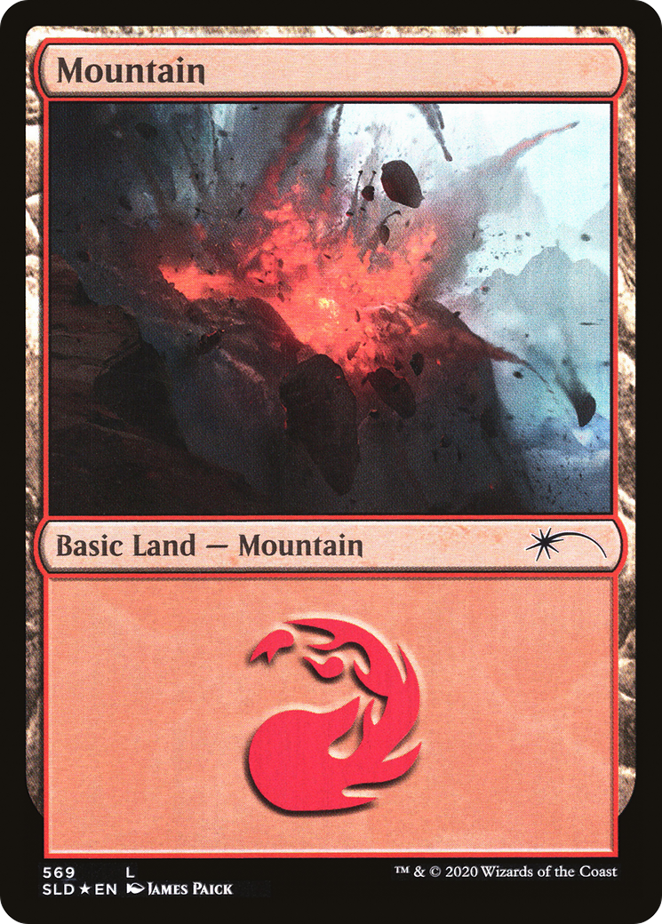 Mountain (569) (SLD-569) [Secret Lair] Drop Foil MTG Single Wizards of the Coast