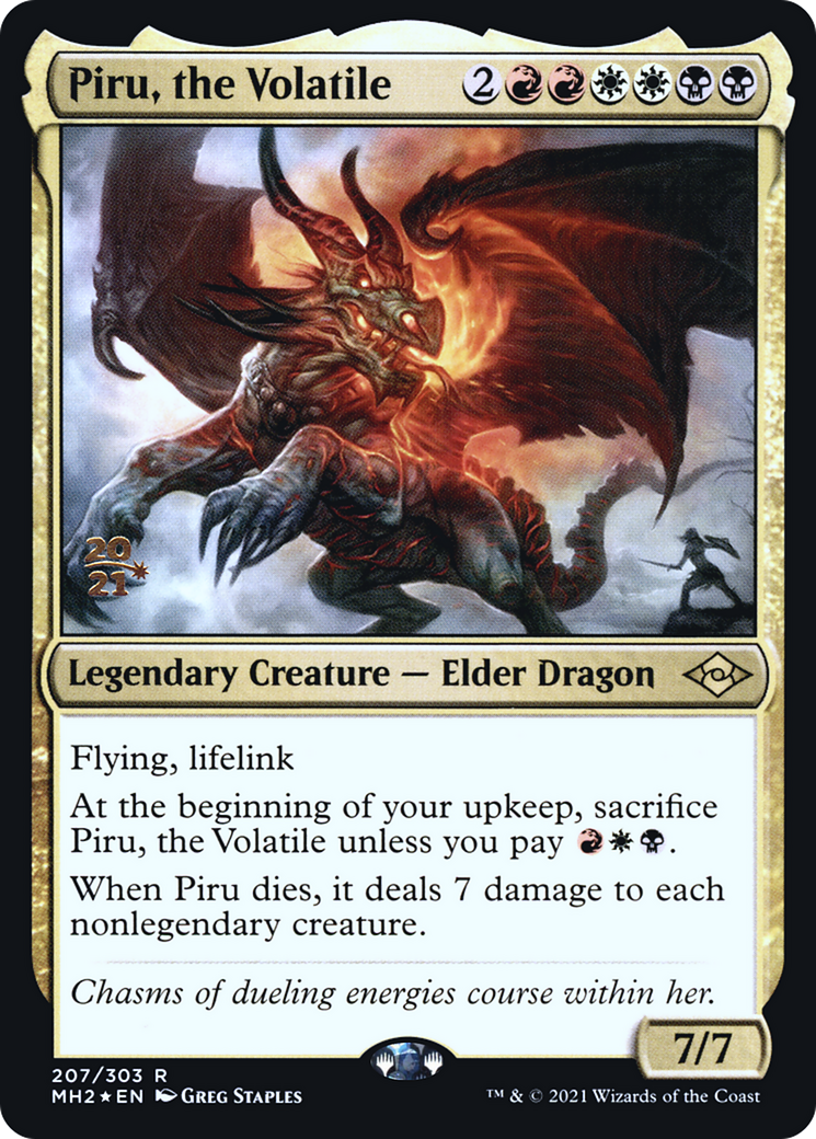 Piru, the Volatile (PRE-207) [Modern Horizons 2 Promos] Foil MTG Single Wizards of the Coast