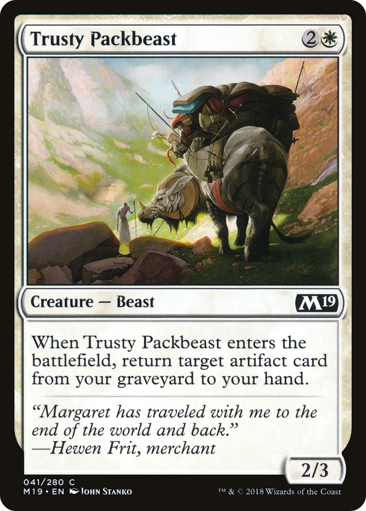 Trusty Packbeast (M19-041) [Core Set 2019] Foil MTG Single Wizards of the Coast