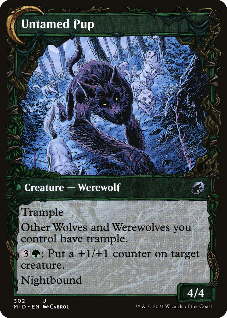 Hound Tamer // Untamed Pup (MID-302) [Innistrad: Midnight Hunt] (Showcase) MTG Single Wizards of the Coast