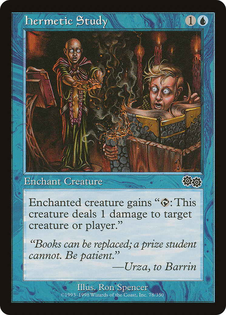 Hermetic Study (USG-078) [Urza's Saga] MTG Single Wizards of the Coast