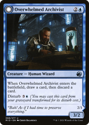 Overwhelmed Archivist (MID-068) [Innistrad: Midnight Hunt] Foil MTG Single Wizards of the Coast