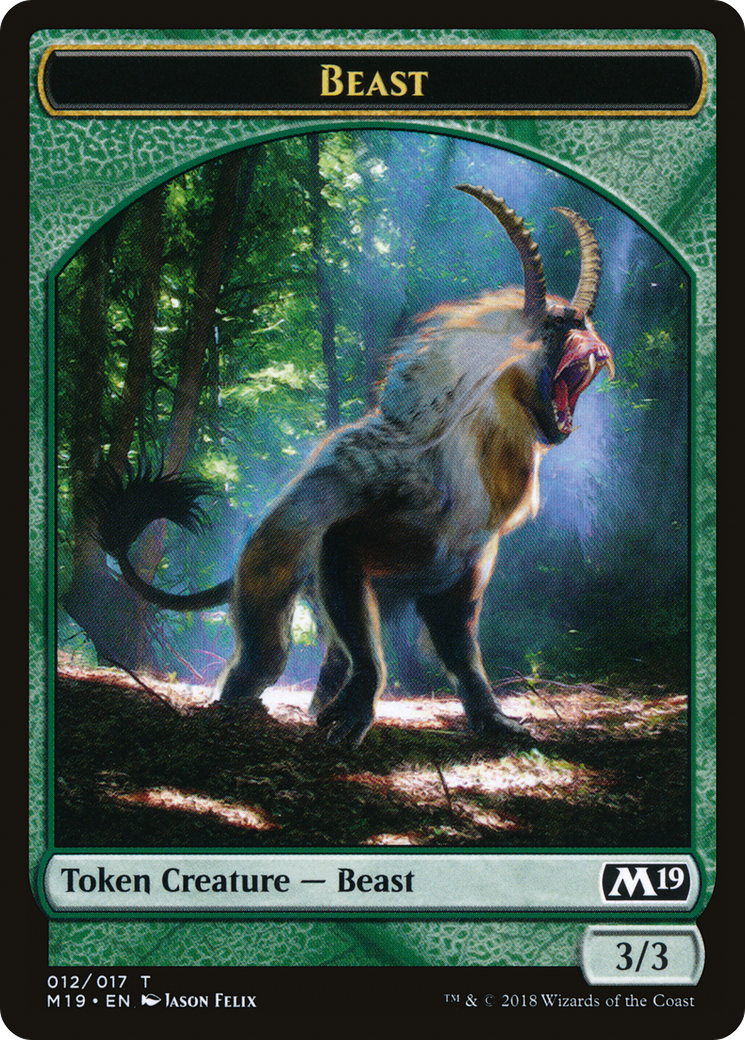 Beast (M19-012) [Tokens] Core Set 2019 Tokens MTG Single Wizards of the Coast