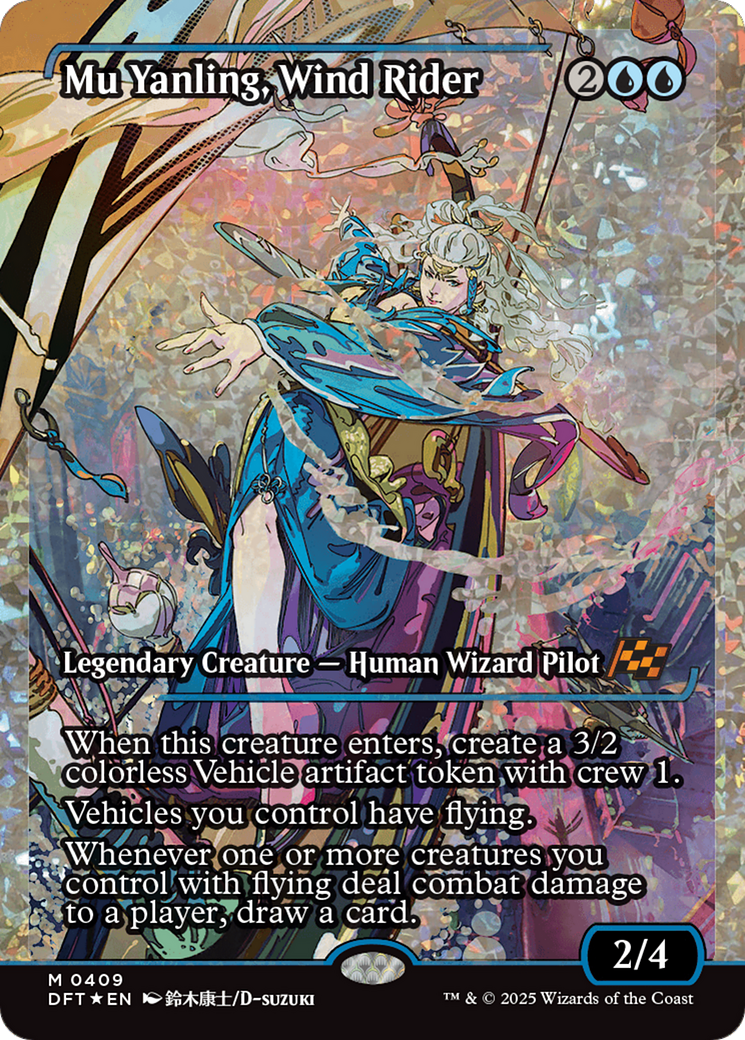 Mu Yanling, Wind Rider (Fracture Foil) (DFT-409) [Aetherdrift] (Showcase) Foil MTG Single Wizards of the Coast