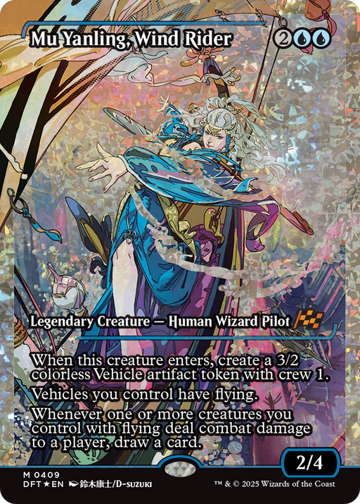 Mu Yanling, Wind Rider (Fracture Foil) (DFT-409) [Aetherdrift] (Showcase) Foil MTG Single Wizards of the Coast