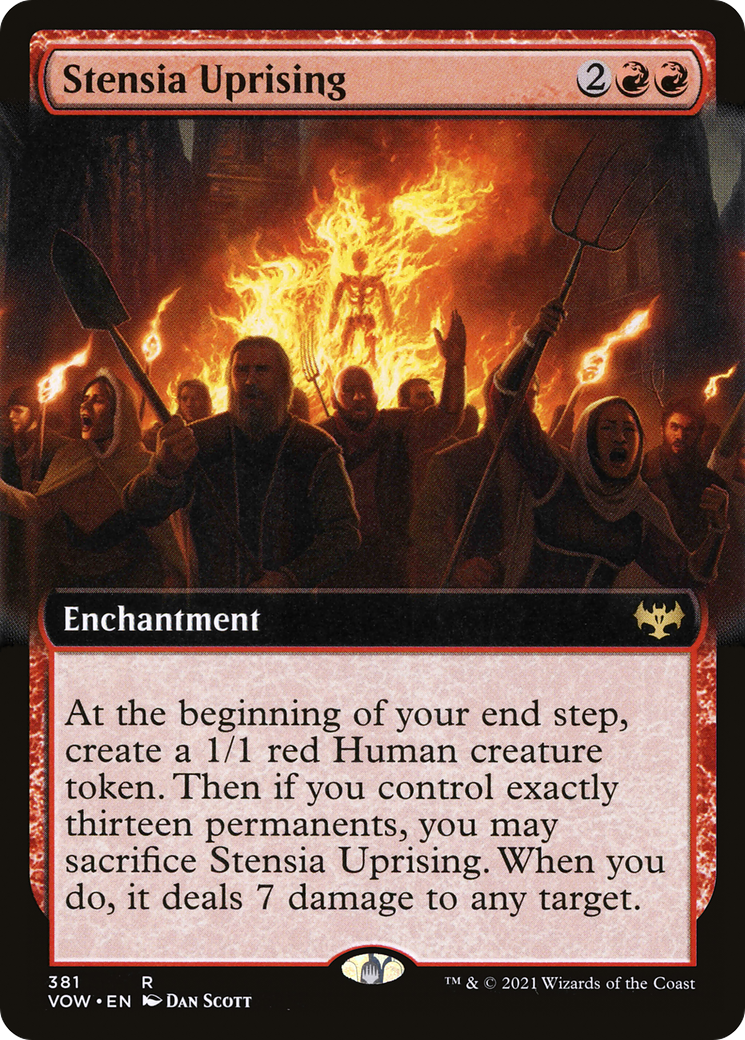 Stensia Uprising (VOW-381) [Innistrad: Crimson Vow] (Extended Art) MTG Single Wizards of the Coast