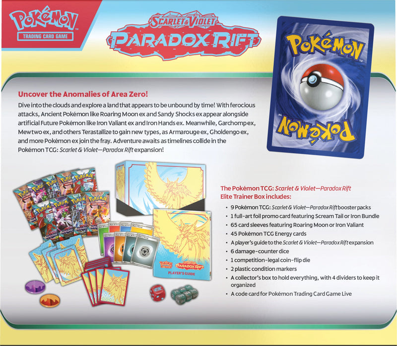 Pokémon Scarlet and Violet: Paradox Rift - Elite Trainer Box (Roaring Moon) Pokemon Sealed Pokémon   